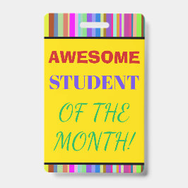 Moedige "Geweldige Student van de Maand!"-Badge Badge