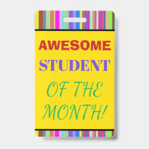 Moedige "Geweldige Student van de Maand!"-Badge