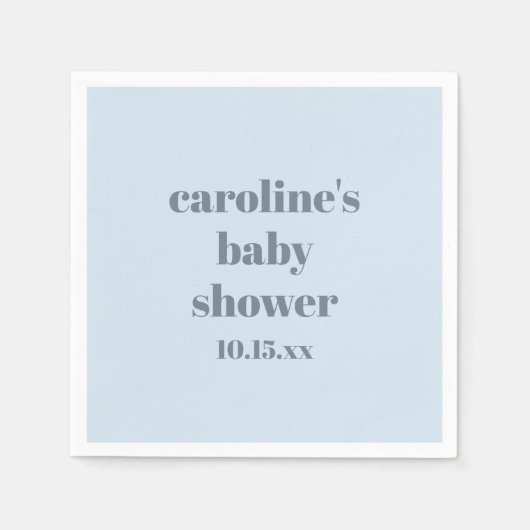 Moedige gletsjerblauwe moderne leuke aangepaste ba servet (Voorkant)