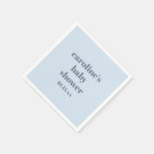 Moedige gletsjerblauwe moderne leuke aangepaste ba servet (Hoek)