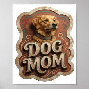 Moedige Goud HOND MOEDER Poster