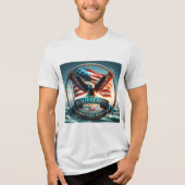 Moedige harten, onbreekbare vastberadenheid Patrio Tri-Blend Shirt (Voorkant)