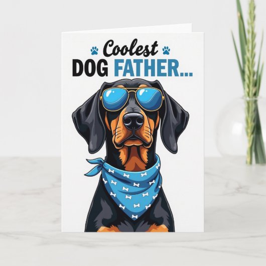 Moedige Hond Vaderdag Kaart (Voorkant)