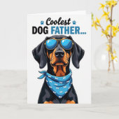 Moedige Hond Vaderdag Kaart (Gele Bloem)