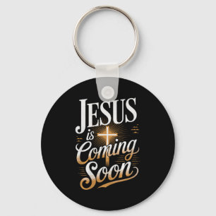 Moedige Jezus Komt Soon Christian Kleding Premiu Sleutelhanger