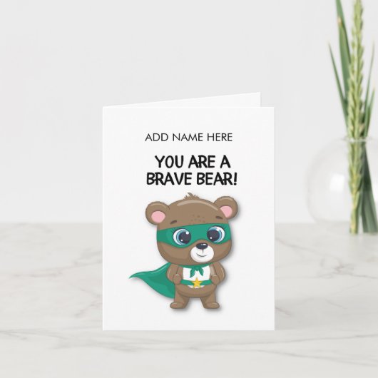 Moedige kaart voor kind in het ziekenhuis (Voorkant)