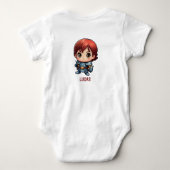 Moedige Kleine Ridder Baby Bodysuit (Achterkant)