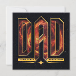 Moedige kleurrijke 'DAD' Vaderdag Kaart