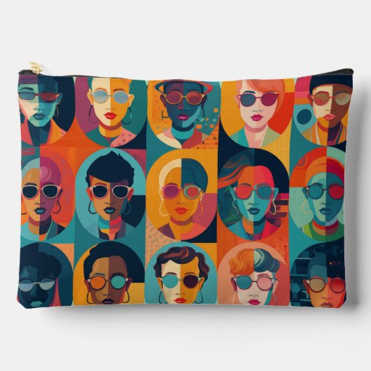 Moedige, kleurrijke gezichten die individualiteit  etui (Voorkant)