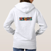 Moedige, kleurrijke gezichten die individualiteit  hoodie (Achterkant)