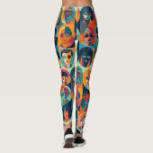 Moedige, kleurrijke gezichten die individualiteit leggings (Achterkant)