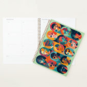 Moedige, kleurrijke gezichten die individualiteit planner (Display)