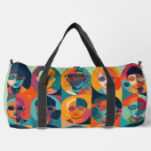 Moedige, kleurrijke gezichten die individualiteit  plunjezak (Voorkant)