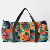 Moedige, kleurrijke gezichten die individualiteit  plunjezak (Achterkant)