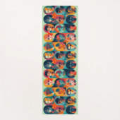 Moedige, kleurrijke gezichten die individualiteit  yogamat (Voorkant)