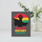 Moedige, levendige pan-Afrikaanse silhouet Afro vr Briefkaart (Staand voorkant)
