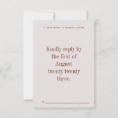 Moedige moderne RSVP-kaart Kaart (Voorkant)