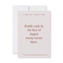 Moedige moderne RSVP-kaart