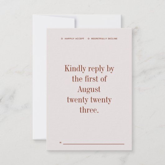 Moedige moderne RSVP-kaart Kaart (Voorkant)