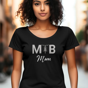 Moedige MTB moeder voor mama moeder mountainbiker T-shirt