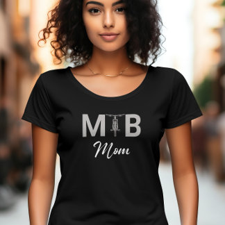 Moedige MTB moeder voor mama moeder mountainbiker T-shirt