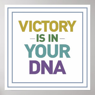 Moedige Overwinning Zit In Je DNA Christelijke Spr Poster