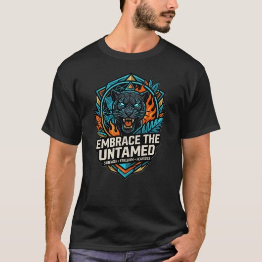Moedige Panter Shirt – Onstuimig Beest Modus Gebor (Voorkant)