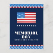 Moedige Patriottische Amerikaanse Vlag Herdenkings Briefkaart (Voorkant)