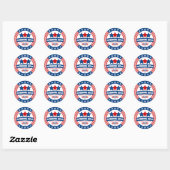 Moedige patriottische herdenkingsdag ronde sticker (Vel)