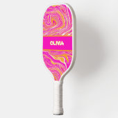 Moedige Retro 70s Zon Pickleball Paddle (Links)