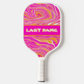 Moedige Retro 70s Zon Pickleball Paddle (Achterkant)
