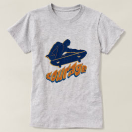 moedige skateboarder t-shirt