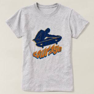 moedige skateboarder t-shirt