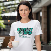 Moedige Teal PTSD Steun Team Tri-Blend Shirt