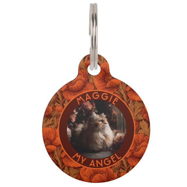 Moedige Vader Hond Cadeau Anemoon Bloem Huisdierpenning (Voorkant)