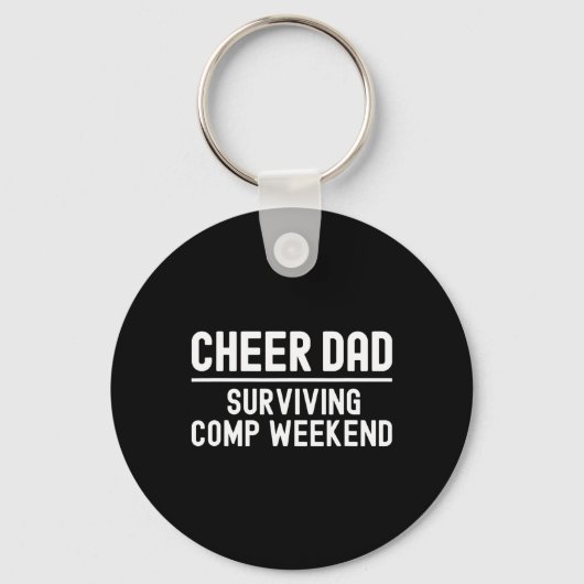 Moedige Vader Overlevende Comp Weekend Cheerleadin Sleutelhanger (Voorkant)