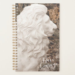 Moedige White Stone Lion Planner