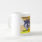 moedige wolf koffiemok (Voorkant links)