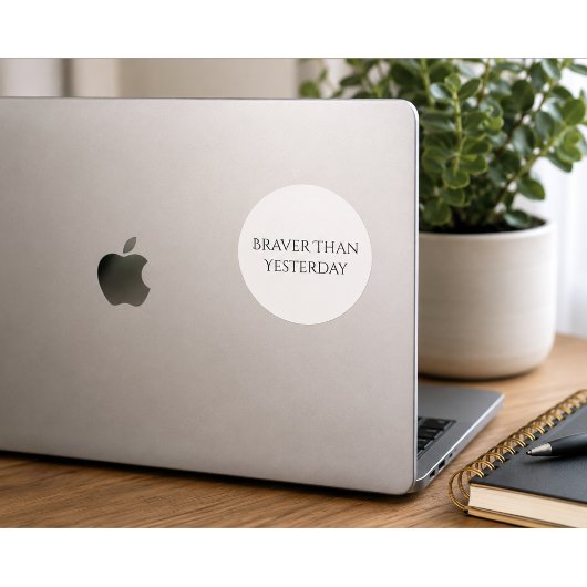 Moediger Dan Gisteren Mentale Gezondheid Sticker