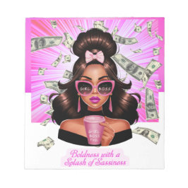 MOEDIGHEID MET EEN SPATJE SASSINESS NOTITIEBLOK