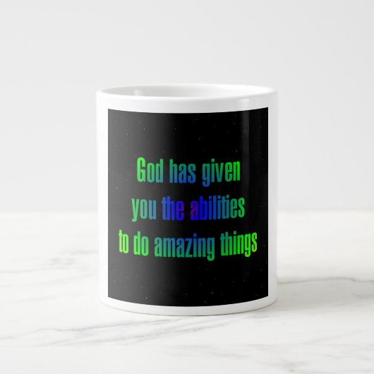 Moedigingscitaat # 49 grote koffiekop (Voorkant)