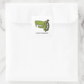 Moedigingssticker voor Kinderen - T-rex Vierkante Sticker (Tas)