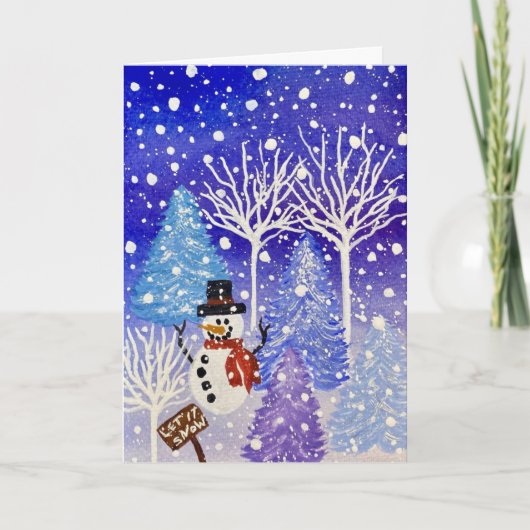 MoedigMe "Laat het sneeuwen" Kaart (Voorkant)