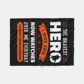 Moedigste held Ik heb nooit leukemie Awarenen geke Fleece Deken (Voorkant (Horizontaal))