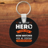 Moedigste held Ik heb nooit leukemie Awarenen geke Sleutelhanger (Voorkant)