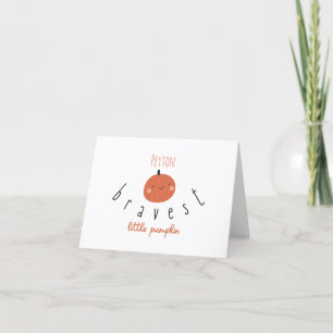 Moedigste kleine pompoen aangepaste naam Kaart