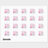 Moedigste persoon die ik ken borstkanker ronde sticker (Vel)