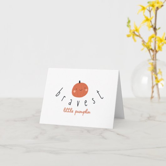 Moedigste pompoen. Kaart, kinderkanker Kaart (Gele Bloem)