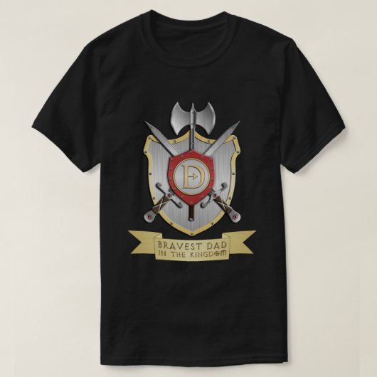 Moedigste vader in het Koninkrijk Crest T-shirt (Design voorkant)