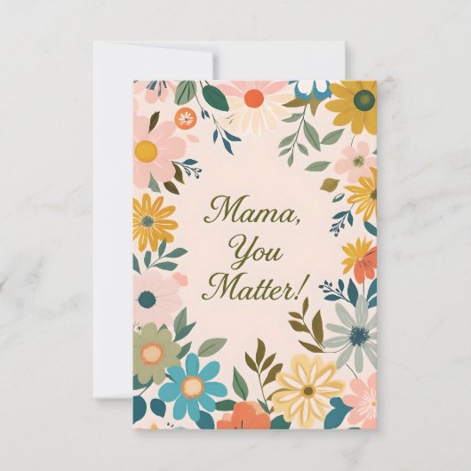 Moedkaart voor mama bedankkaart (Voorkant)